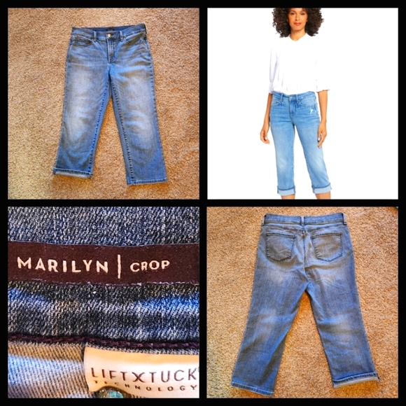 NYDJ Marilyn Crop Jeans Size 10 Pacific Wash - Picture 3 of 15